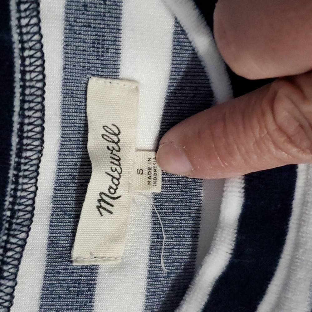 Madewell Stripe Soft Short Sleeve Dress Size S - Picture 5 of 8